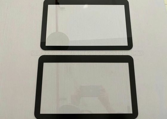 a borda endurecida 1mm de Grinded imprimiu Backsplash de vidro para o painel de toque