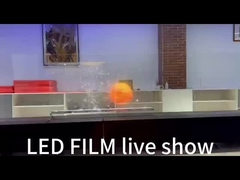 Ecrã de visualização de filme de cristal LED transparente flexível